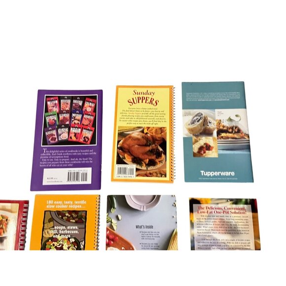 Lot 10 Small Paperback Cookbooks Crockpot Amish Pampered Chef Tupperware - Picture 8 of 11